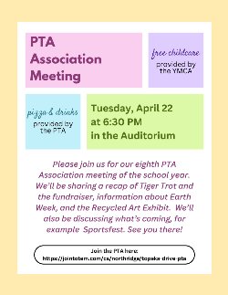 PTA Association Meeting Flyer